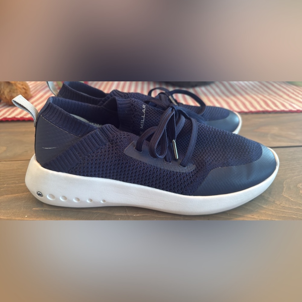 Peter Millar Women's Hyperlight Glide Sneakers in navy. Size 8.5